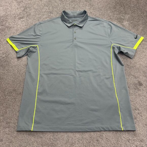 Nike Golf Tour Performance Dri-Fit Polo Shirt Men Large Gray Short Sleeve Active - Picture 1 of 15